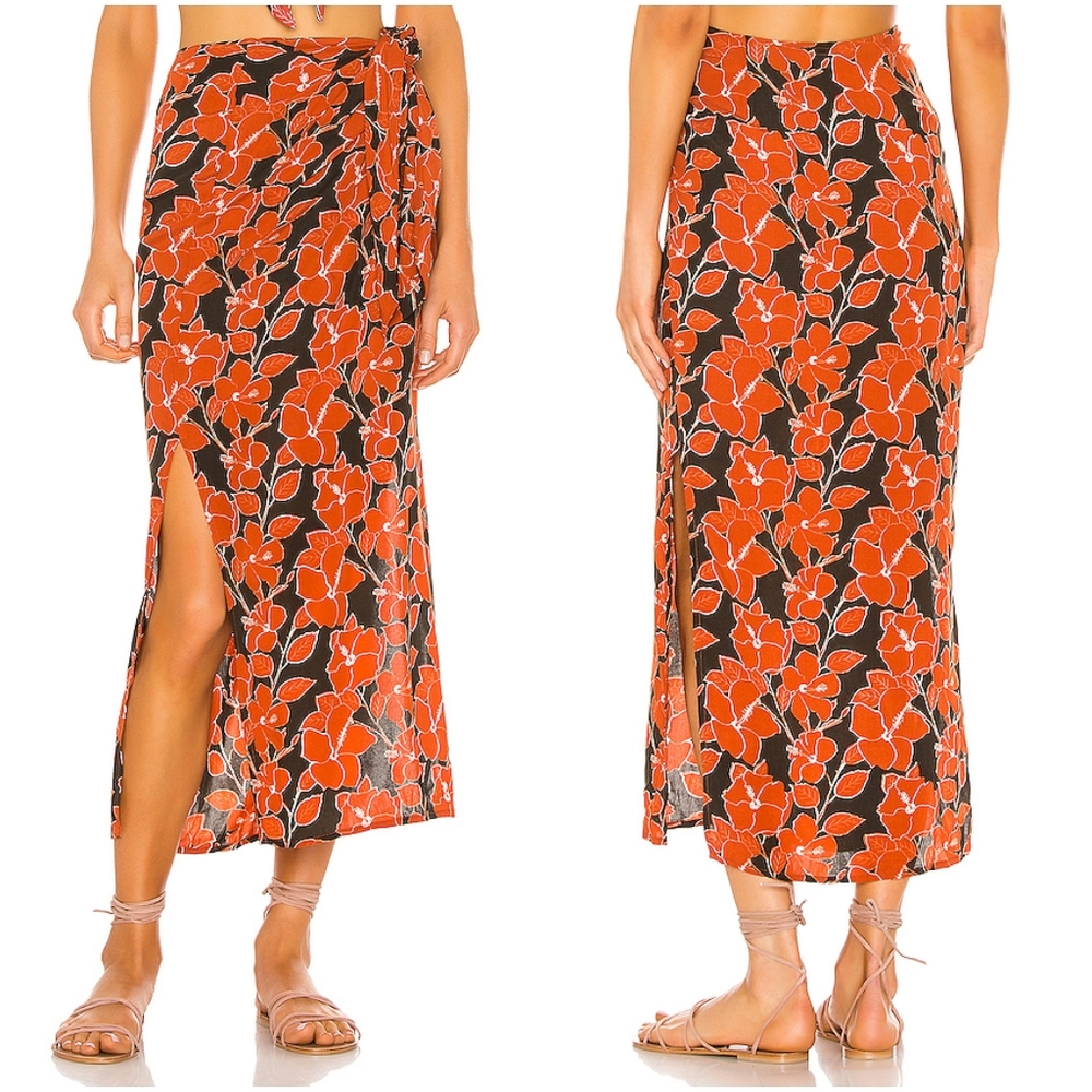New acacia mid pacific Quinn skirt silk swimwear M - Picture 5 of 16
